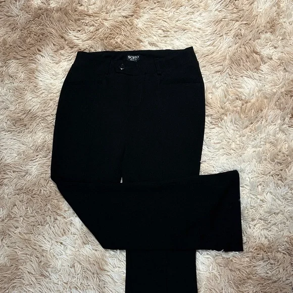 Soho Elegant Black Flared Pants - Picture 3 of 6